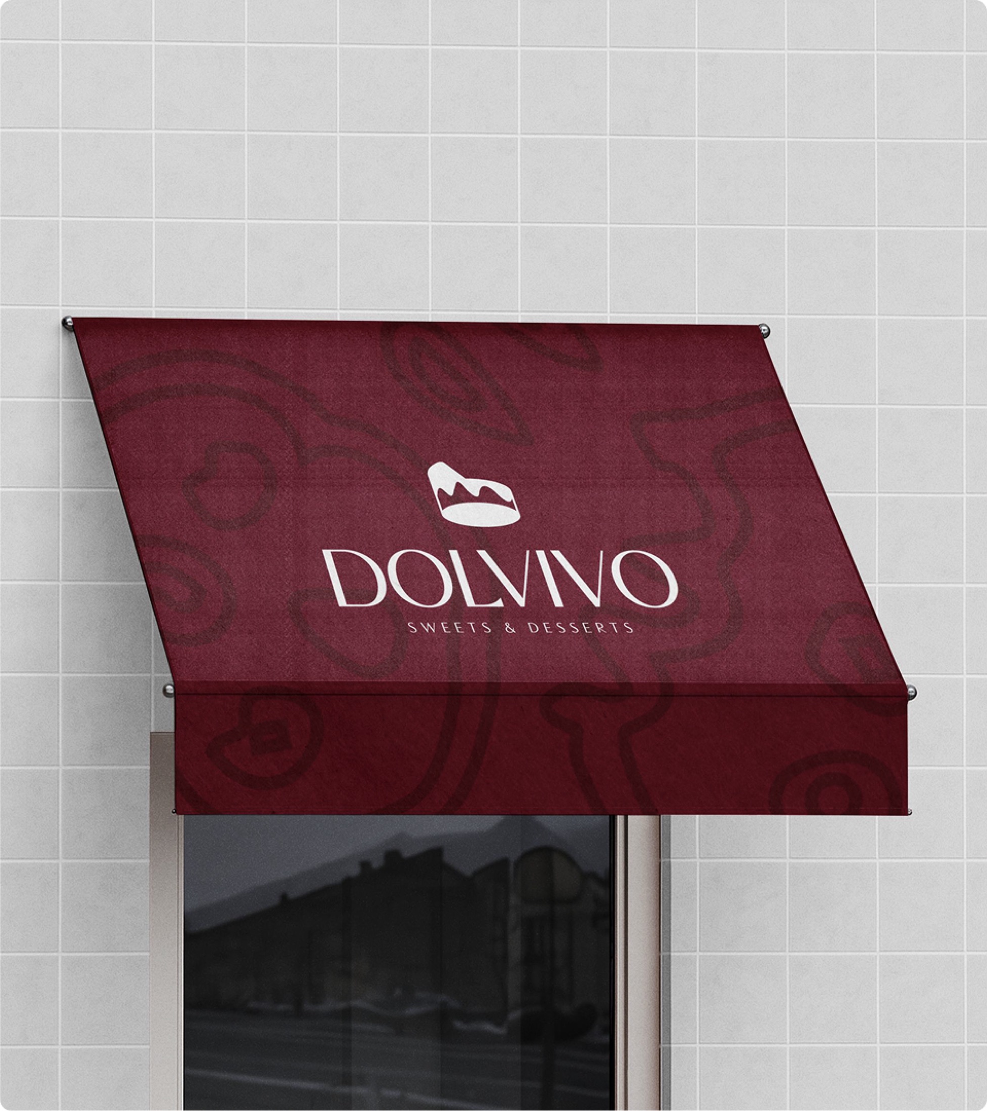 Dolvivo: storefront awning — Portfolio visual / Scarlet Royal