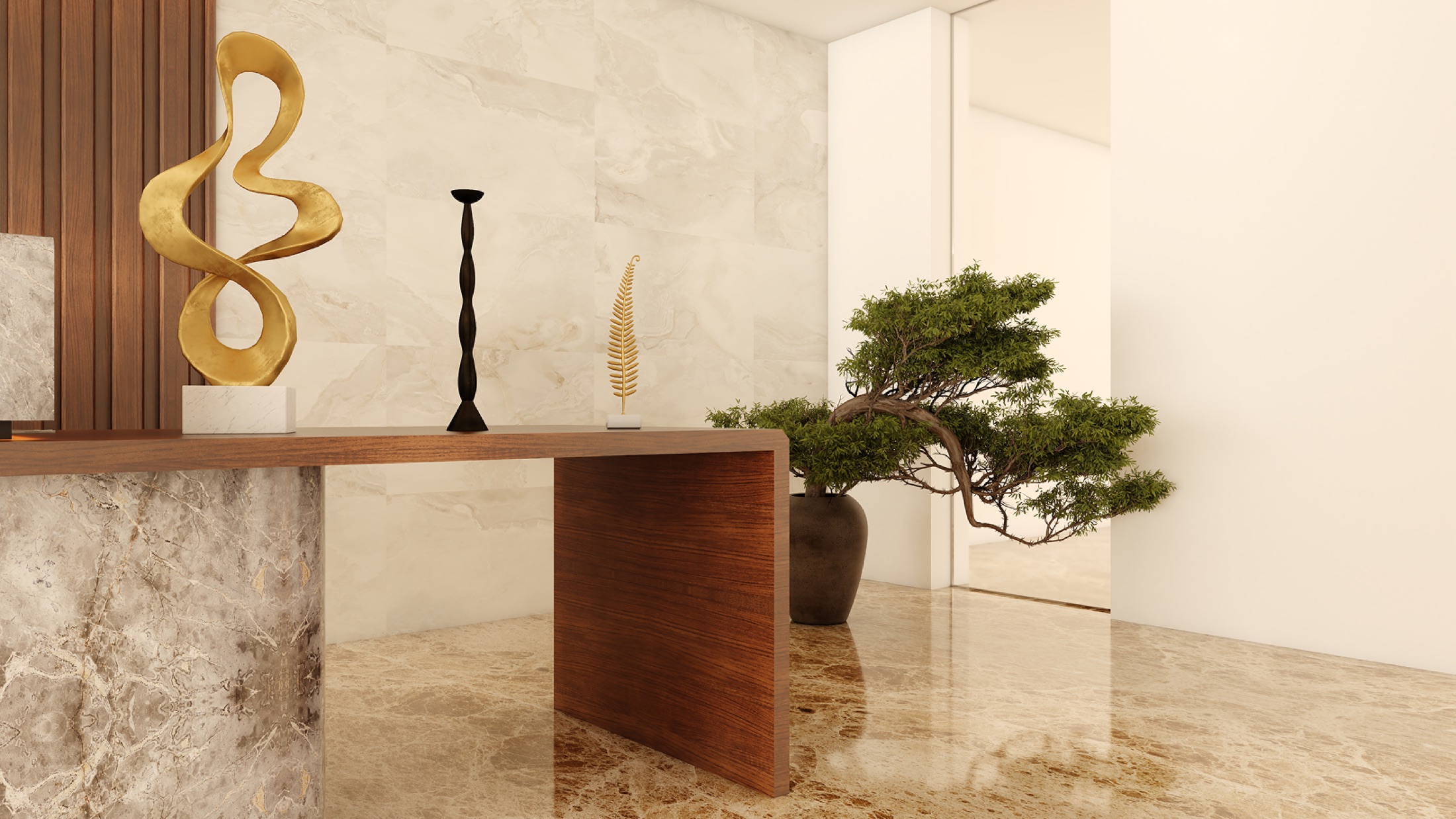 Metropolitan Al Mafraq Hotel: reception detail — Portfolio visual / Brevart UAE