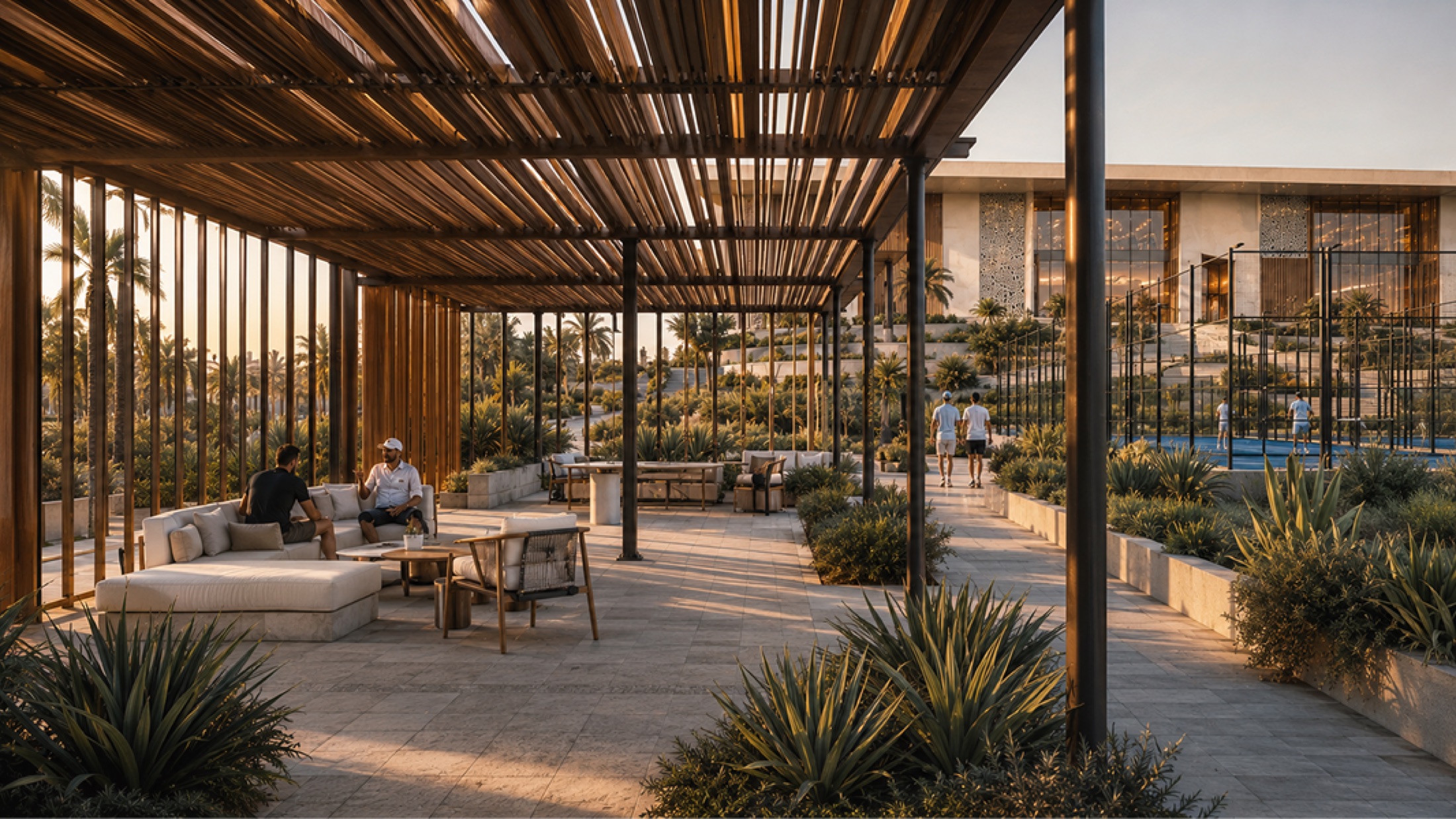 Sports Boulevard: covered terrace — Concept proposal / Scarlet Royal for Kingdom Design
