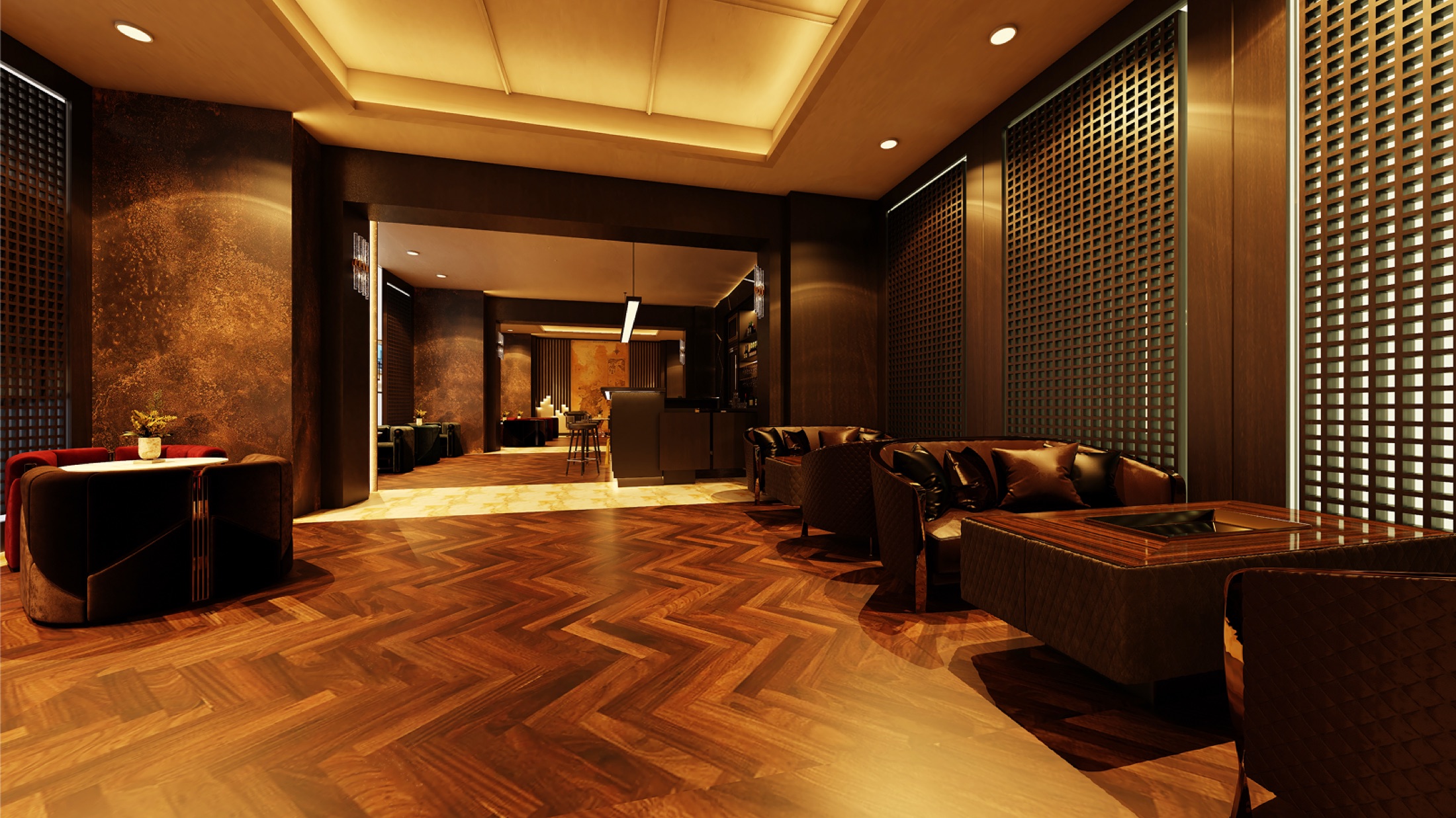 Westeros Cigar Lounge: interior perspective — Design visualisation / Brevart UAE